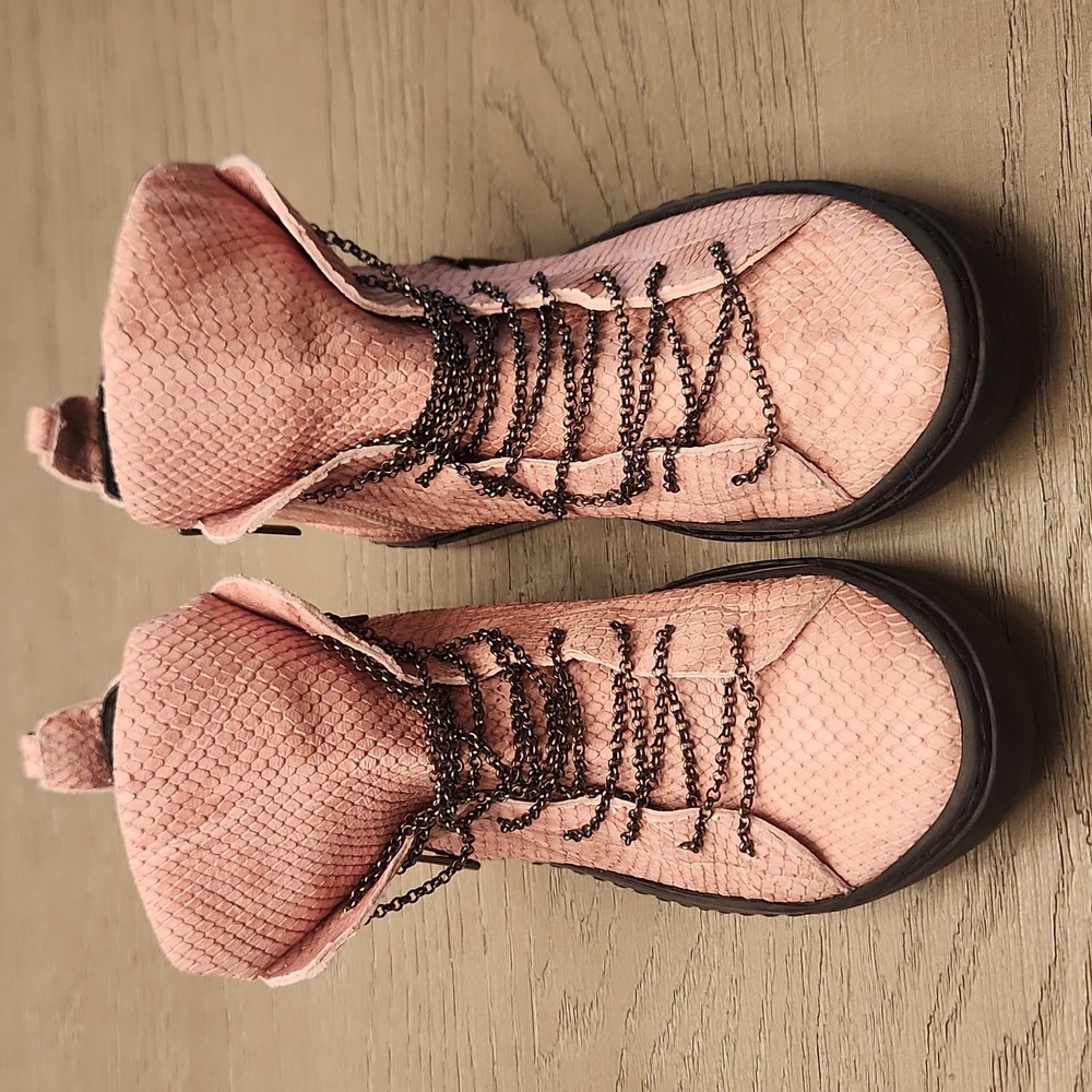 Henry Beguelin Pink Textured High-Top Fashion Sneakers